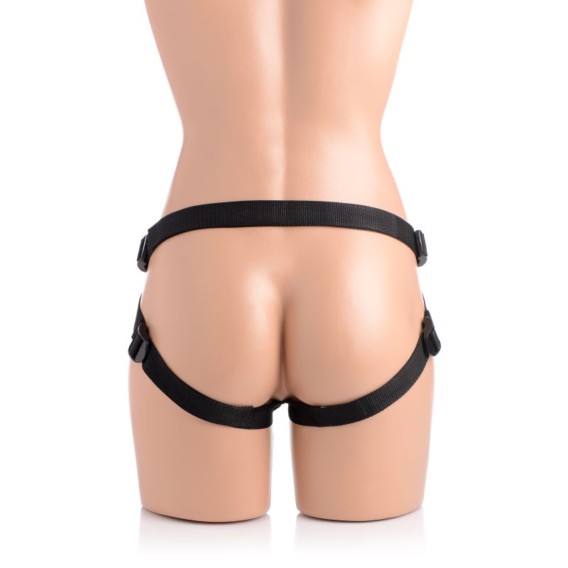 Strap U Brazen 8" Silicone Dildo W Harness Flesh