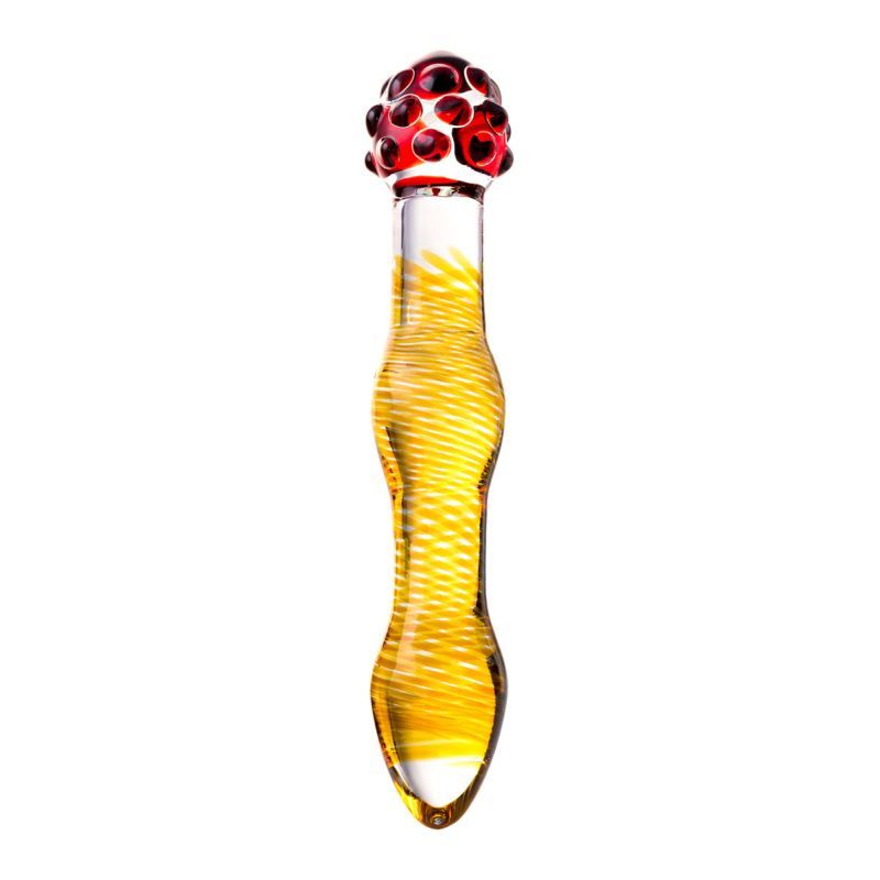 Sexus Glass Dildo Yellow And Red 20.5 Cm