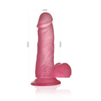 Lovetoy Jelly Studs 6In Crystal Dildo Small Pink