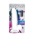 Addiction Crystal Dildo W Balls 8In Clear