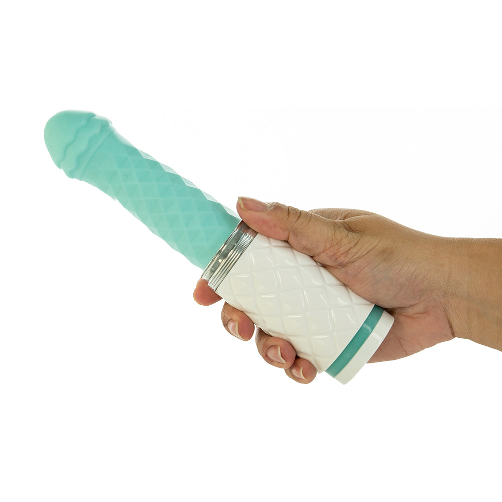 Pillow Talk Feisty Thrusting Vibrator Teal