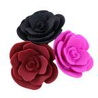 Elegant Rose Silicone Anal Plug - Smooth Tapered Design for Comfortable Play(Rose red)